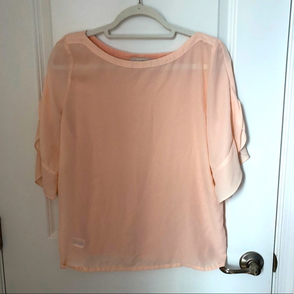 Loft pink 3/4 sleeve blouse xs